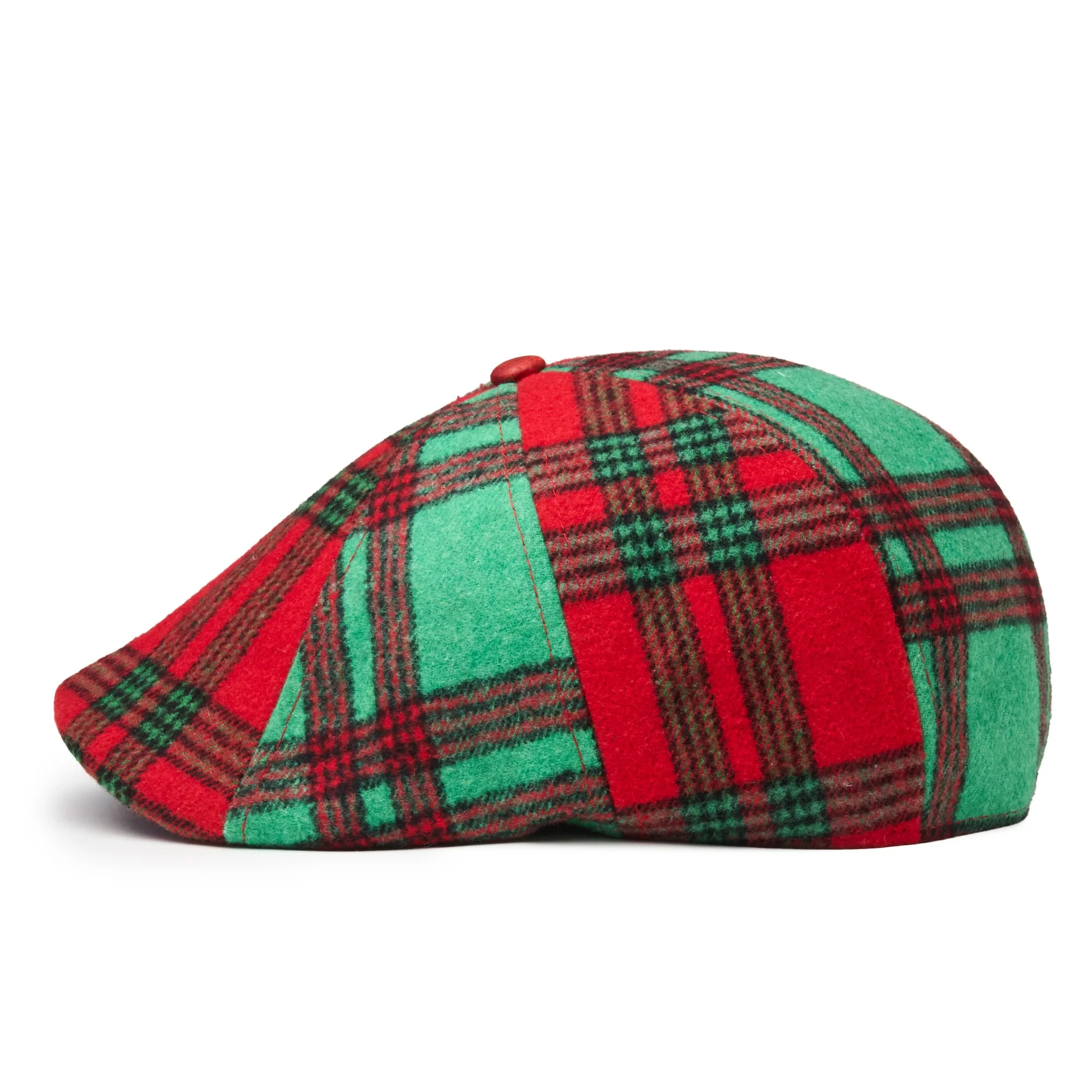 A Christmas Story Boston Scally Cap - Vintage Red and Green Plaid - Image 7