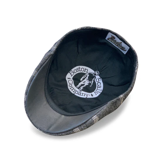 The Black Rose Peaky Boston Scally Cap - Black & Grey Plaid - Image 4