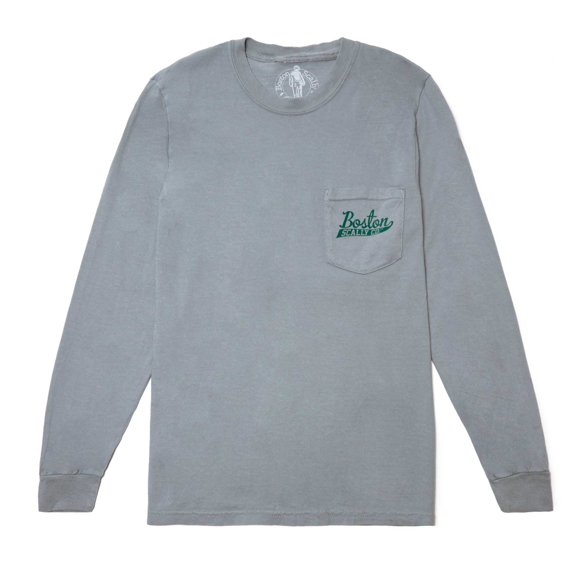 Boston Scally The Blarney Rose Long Sleeve Tee T-shirt - Granite