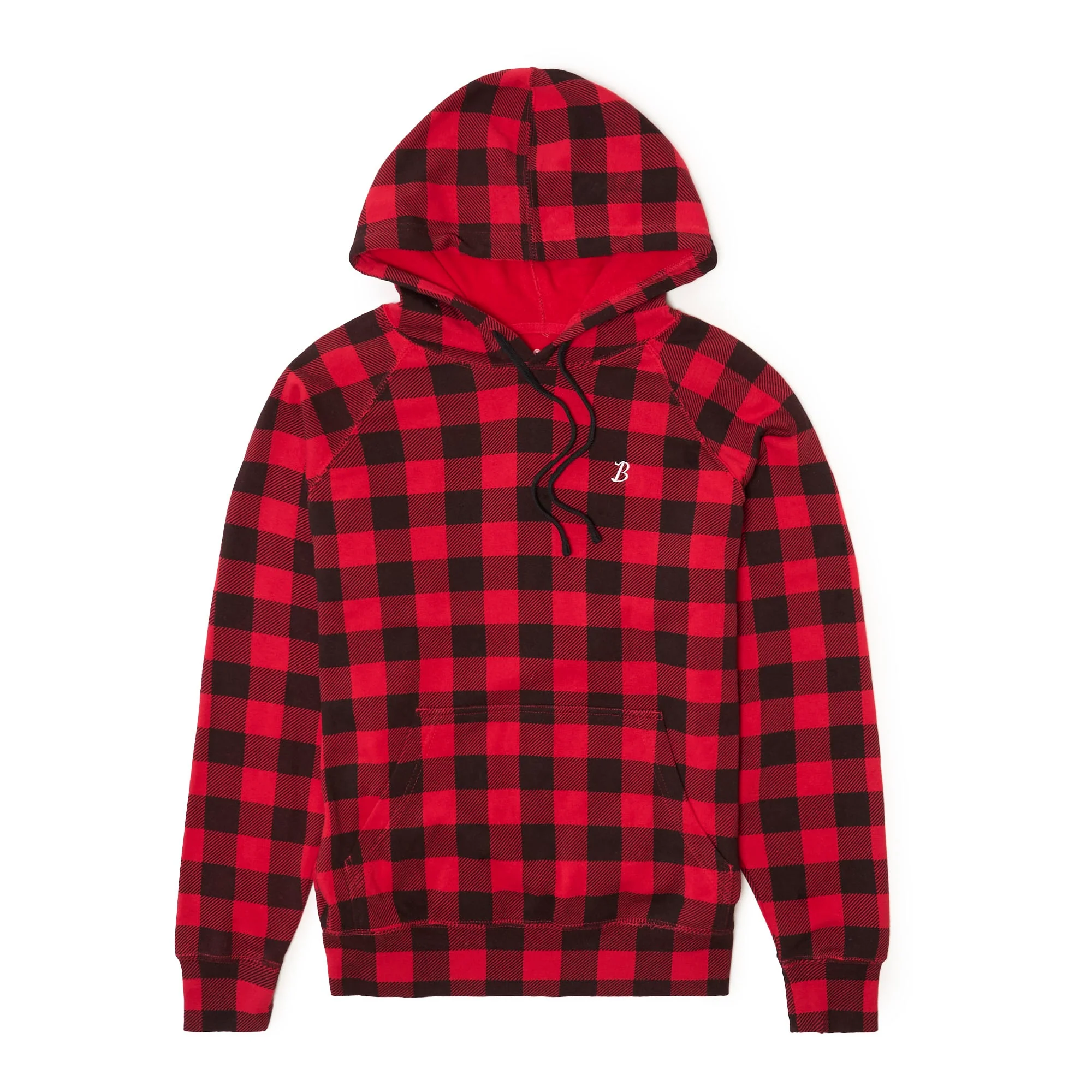 Boston Scally The Buffalo Hoodie - Red and Black Plaid