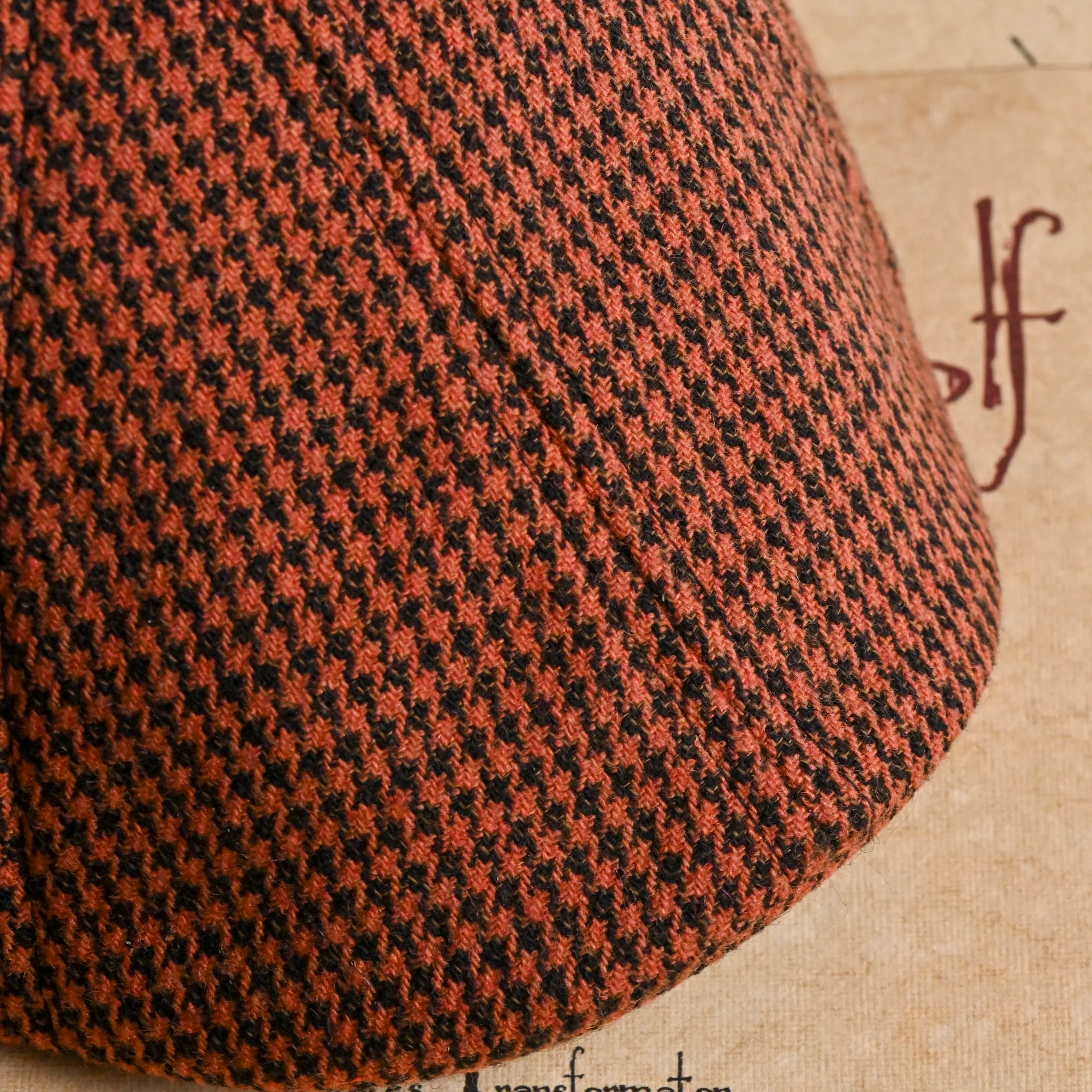The Halloween Houndstooth Boston Scally Cap - Orange & Black - Image 10