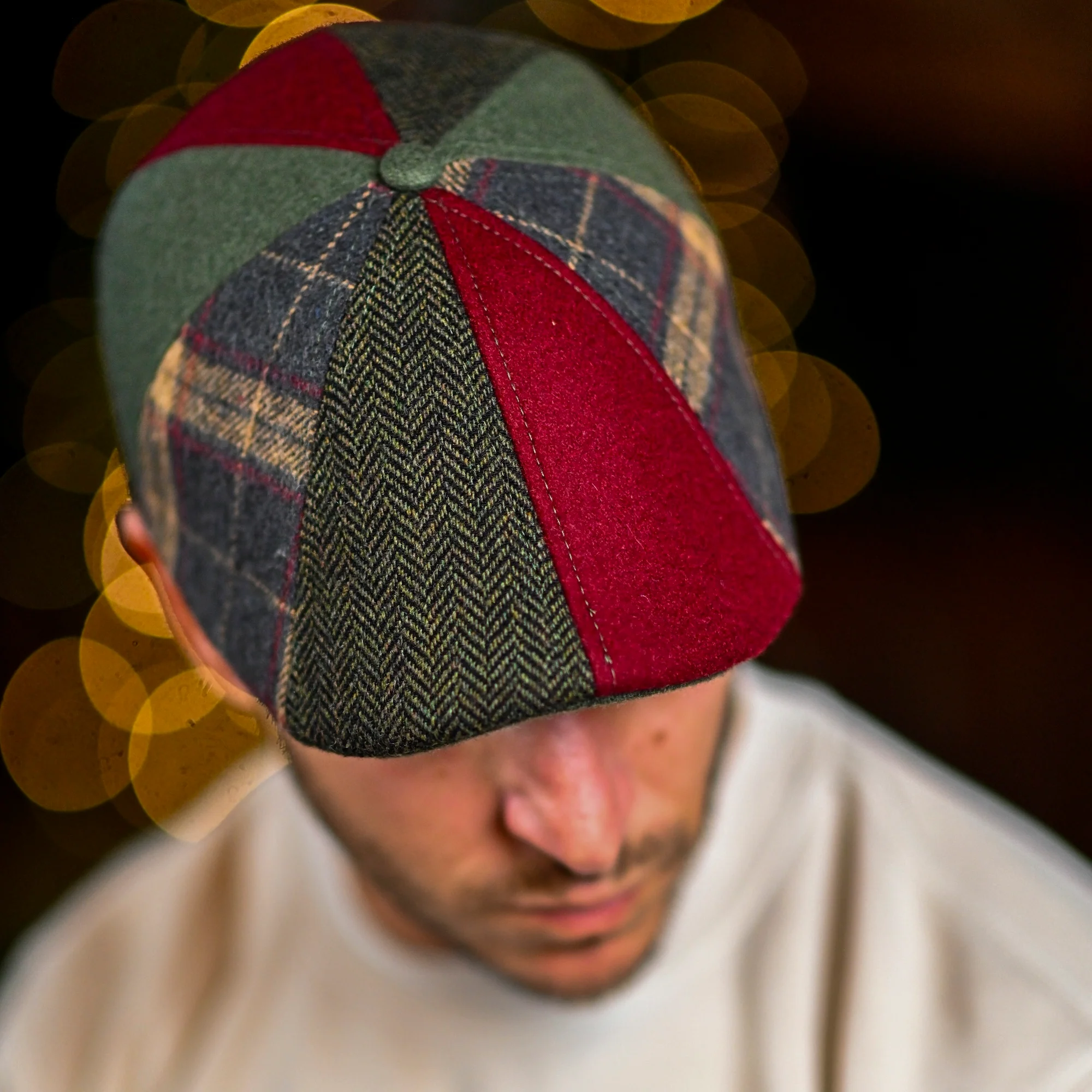 The Kringle Boston Scally Cap - Crimson & Green Plaid - Image 2