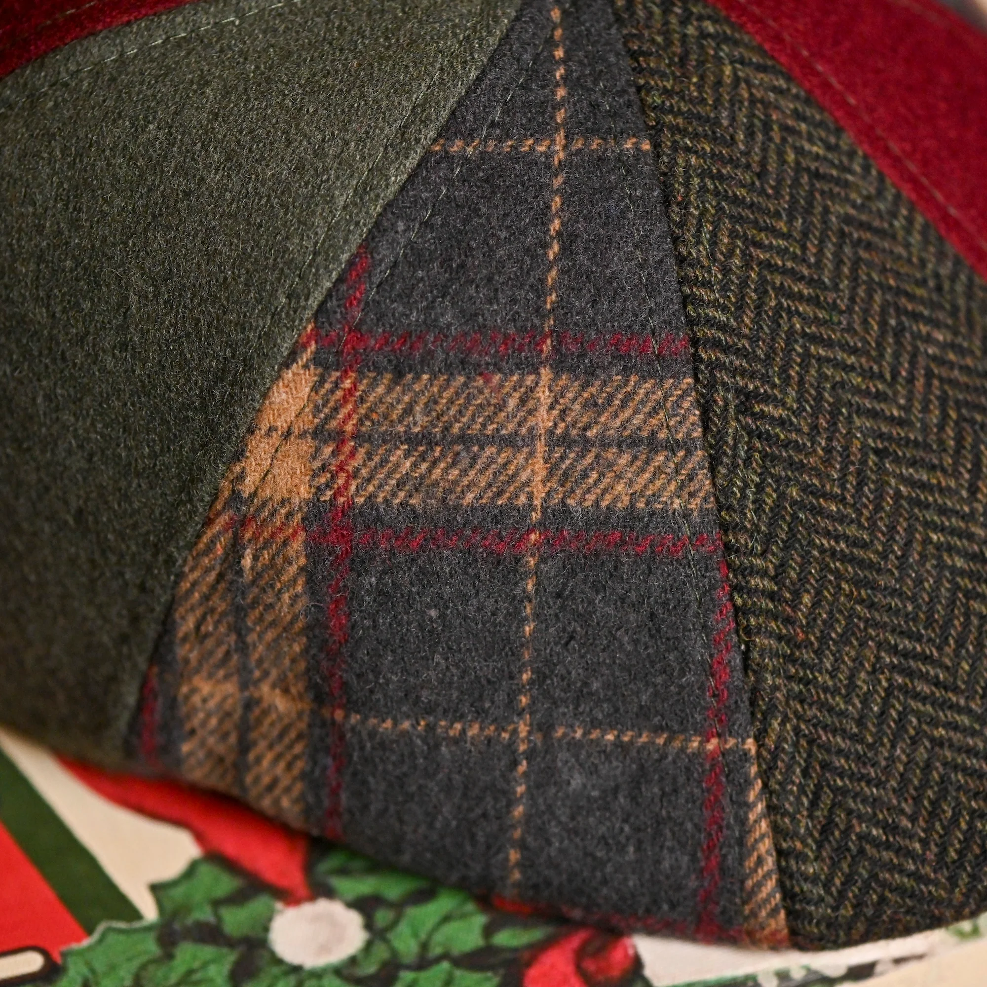 The Kringle Boston Scally Cap - Crimson & Green Plaid - Image 8