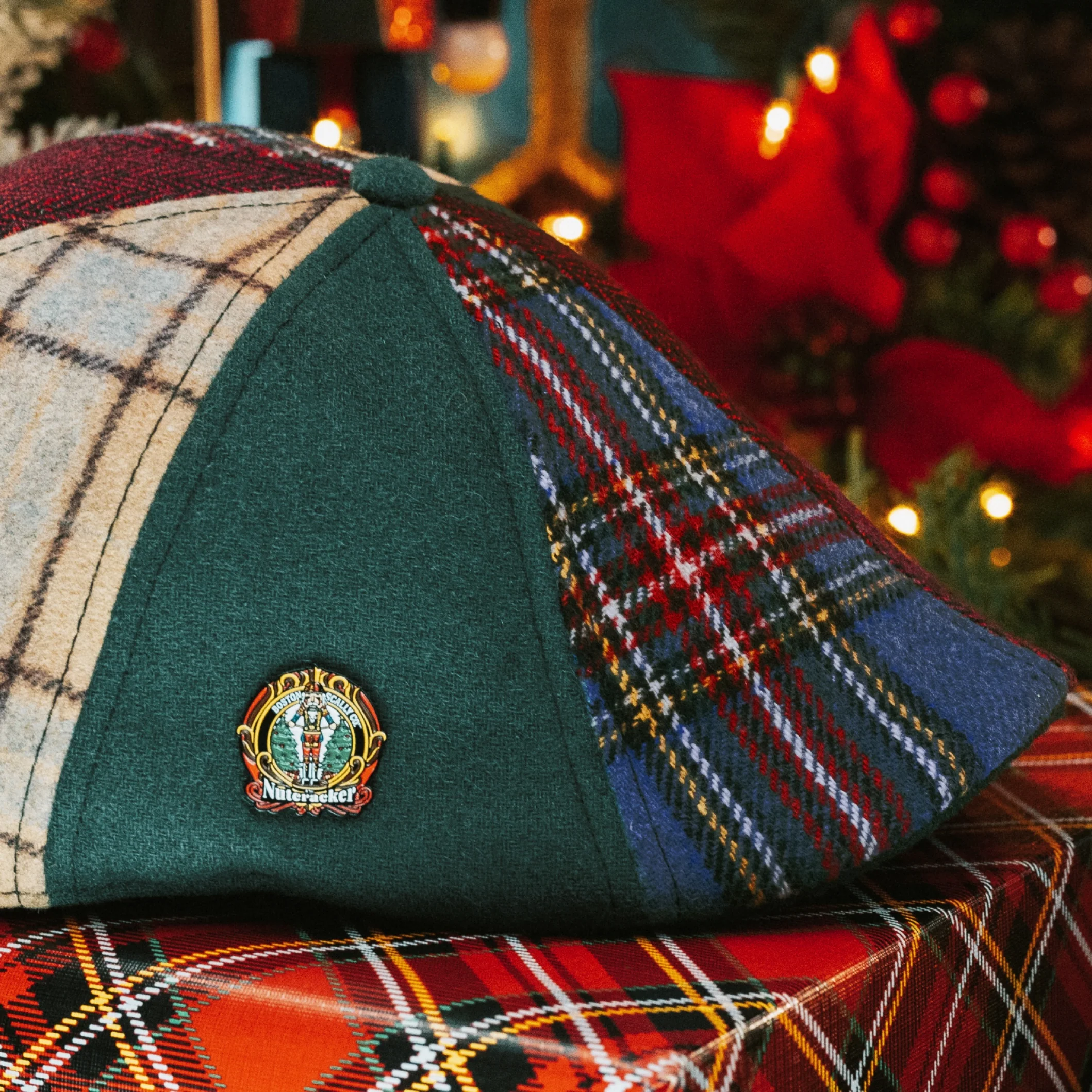 The Nutcracker Boston Scally Cap - Holly & Pine Plaid - Image 11
