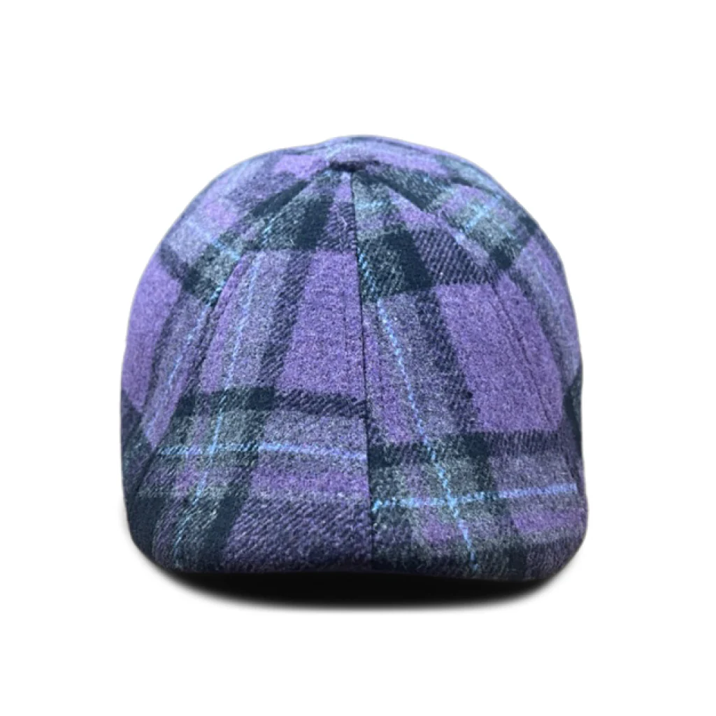 The Violet Rose Plaid Peaky Boston Scally Cap - Purple Plaid - Image 6